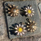 Gold daisy flower charms