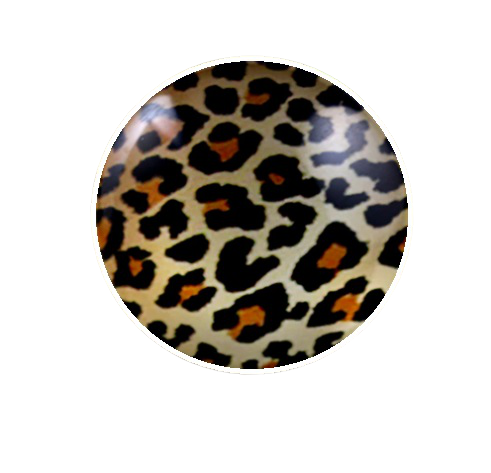 25mm Leopard Animal Print Glass Cabochon