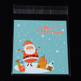 Christmas Santa in Snow Cello Self Seal Bags