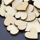 40mm Wooden Heart Shapes