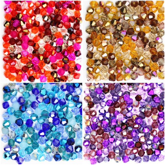 4mm Glass Bicone Bead Mixes