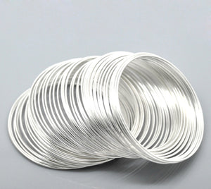 Silver Memory Wire 5.5cm  15 Coils