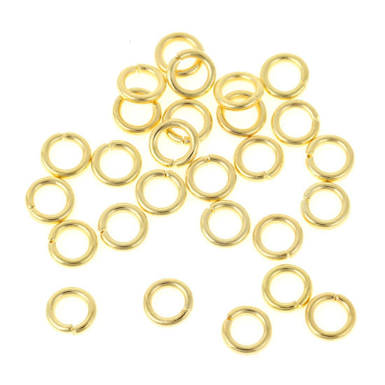 9ct Gold Plated Jump Rings, 5mm