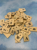 Wooden Alphabet Letter Tag Charms