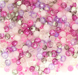 pink 6mm rondelle beads