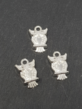 Sterling Silver Plated Owl Charms