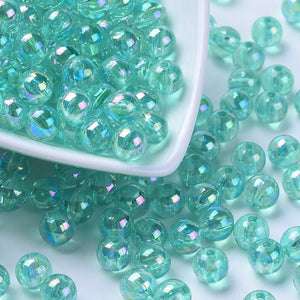 Green Acrylic Lilac Bubble Beads - 8mm