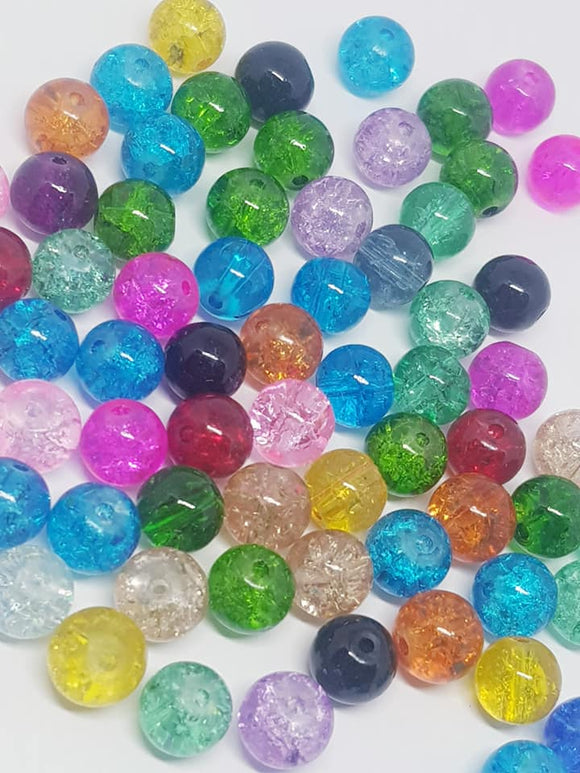 4mm crackle beads
