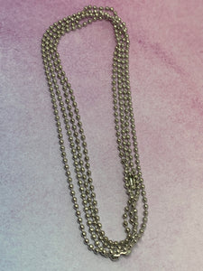 Silver Ball Necklace Chains 22 inch