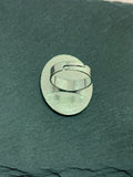 Antique Silver Solid Oval Ring Blanks 18mm x 25mm