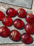 red swirl 12mm cabochons