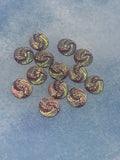 Lilac Iridescent 12mm Resin Cabochons 