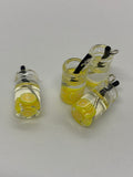 Drinks Charms, Mason Jar Charms, Orange Drink, Lemon Drink, Glass Charms, Fruit Charms,