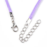 Lilac Colour Waxed Cord Necklaces
