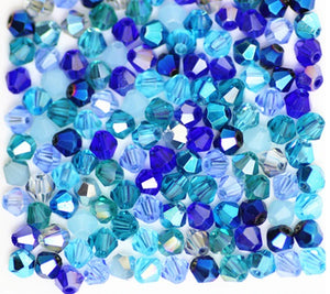 4mm Glass Bicone Bead Mixes