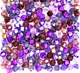 4mm Glass Bicone Bead Purple