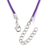Purple Colour Waxed Cord Necklaces