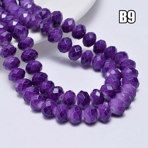 Purple Mix Rondelle Beads, 8mm , Unique Beads, B8