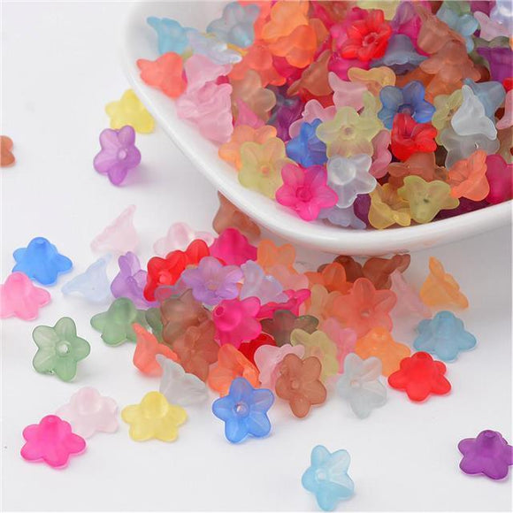 Acrylic Frosted Flower Lucite Beads