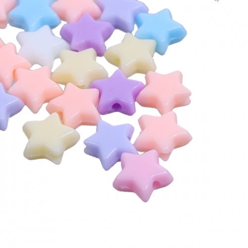 Acrylic Star Beads, Pentagram Beads, Craft Beads, Plast ic Beads