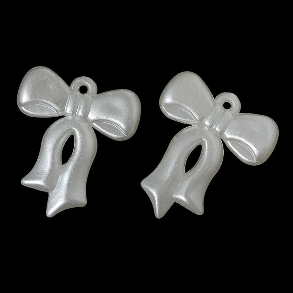 Acrylic Bow Knot Pendants 30mm