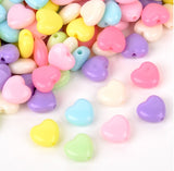 Acrylic Heart Beads
