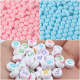 Quality Acrylic Letter Beads 7mm Round