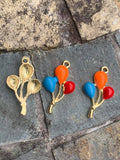 Gold Plated Balloon Enamel Charms