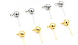 5mm Silver/Gold/Rose Gold Ball Ring Ear Studs