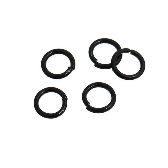 Pack of 200 Black Jump Rings, 6mm