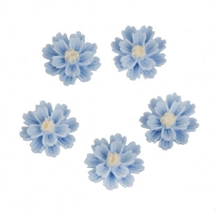 Blue 12mm Resin Flower Flatbacks