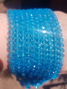 blue rondelle beads