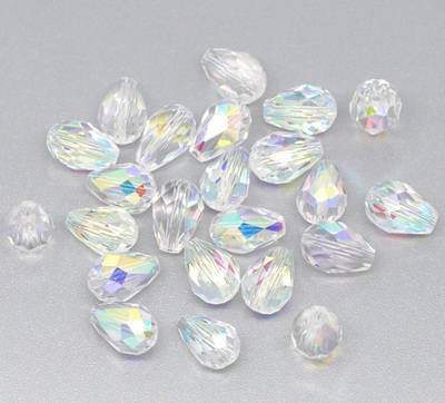 Clear Teardrop Beads, Swarovski Elements, 11mm,
