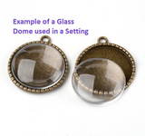 Clear Glass Dome Cabochons for Settings, Making Jewellery,