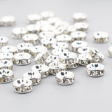 Clear Rhinestone Rondelle Spacer Beads