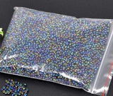 Czech Seed Beads, 2mm Seed Beads, Rainbow Seed Beads, Metallic Seed Beads,