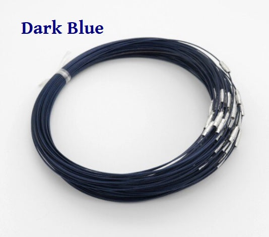 Dark Blue Wire Necklaces