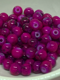 6mm Glass Drawbench Beads purple