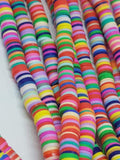 Disc Beads, Polymer Clay Beads, 6mm Beads, Spacer Beads,