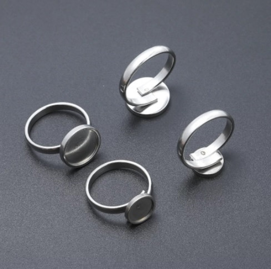 Strong Stainless Steel Cabochons Ring Settings