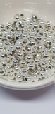 6mm silver round beads