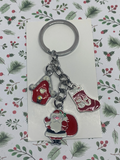 Silver Festive Christmas Keyring