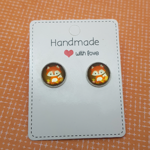 Fox Earring Studs 12mm