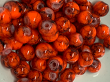 6mm Glass Drawbench Beads orange