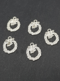 Sterling Silver Plated Christmas Wreath Charms