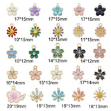 Gold Plated Enamel Flower Charms