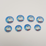 Boat Cabochons, Ship, Schooner