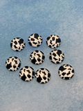 cow animal print cabochons, cow jewellery