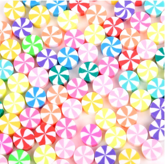 Fimo Clay Rainbow Candy Beads