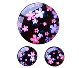 12mm Floral Glass Cabochons
